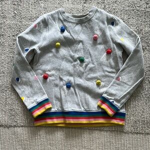 Boden Gray and Blue Sweatshirts with Embroidered Details